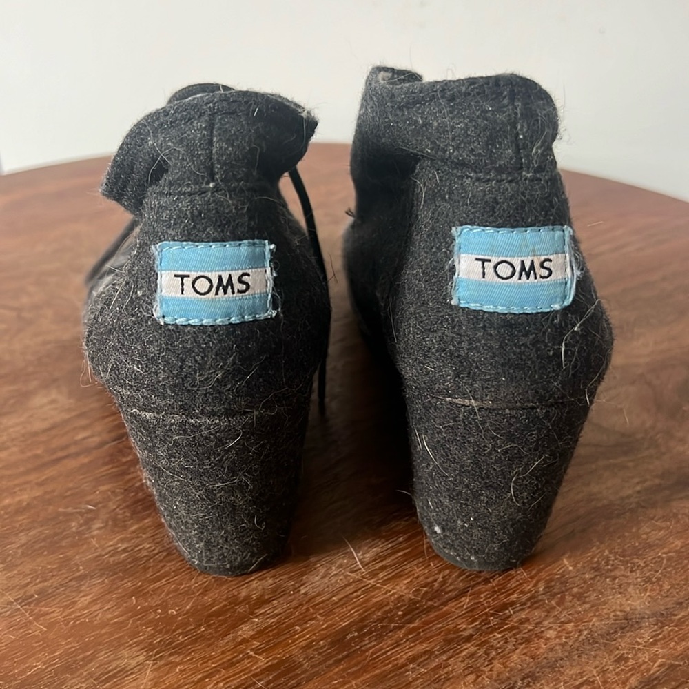 Tom’s Wedges, worn only a few times, they’ve just been sitting in my closet.